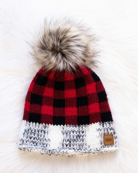 Red Plaid Beanie