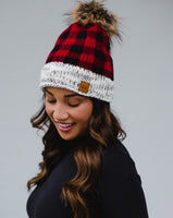 Red Plaid Beanie
