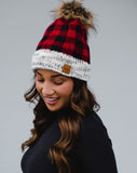 Red Plaid Beanie