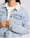 Denim Jacket w/ Sherpa Collar