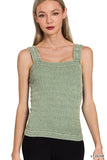 Wrinkle Texture Tank - Multiple Colors