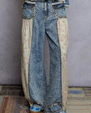Denim Panel Pant