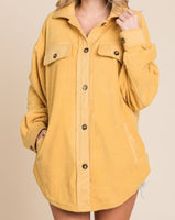 Mustard Fleece Shacket