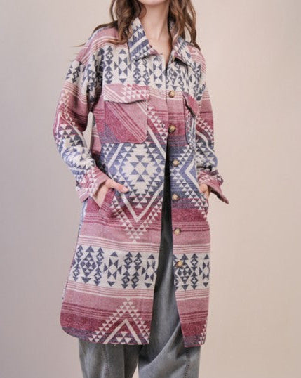 Print Midi Coat - *3//COLORS*