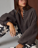 Quarter Snap Pullover Sweatshirt - *5//COLORS*