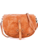 Bed|Stu Sequoia Embossed Leather Saddle Bag Crossbody - Tan