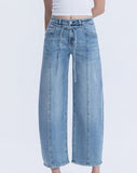 Seam Detail Barrel Jeans