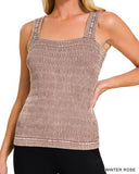 Wrinkle Texture Tank - Multiple Colors