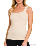 Wrinkle Texture Tank - Multiple Colors