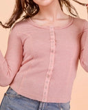 Soft Waffle Snap Cardigan *4/Colors*