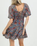 Grey Floral Print Dress