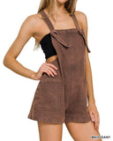 Knotted Denim Romper / Shortalls *2//COLORS*