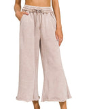 Washed Fleece Crop SweatPant - Multi Colors