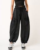 Washed Cinch Jogger  - Black