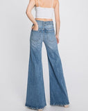 Vintage Wash Wide Leg Jeans