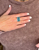 Triple Row Turquoise Ring