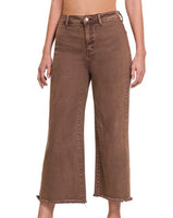 Crop Washed Wide/Straight Jeans *2//COLORS*