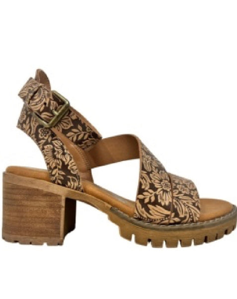 Strappy Tooled Sandal