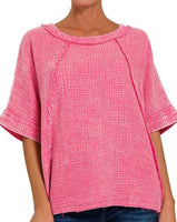 Washed Gauze Raglan Top - *4//COLORS*