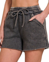 Washed Fleece Shorts - *2/COLORS*