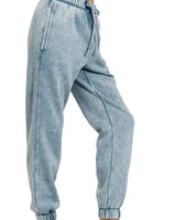 Washed Fleece Joggers - *7/COLORS*
