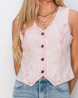 Washed Denim Vest