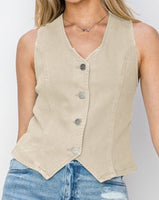 Washed Denim Vest