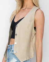 Washed Denim Vest