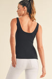 Ribbed Tank Built in Bra  *3//COLORS*