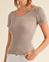 Stonewashed Ribbed Top *5//COLORS*