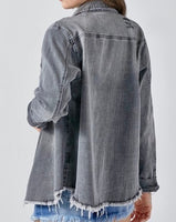 Stretchy Denim Shirt - Vintage Black
