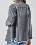 Stretchy Denim Shirt - Vintage Black