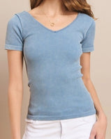 Stonewashed Ribbed Top *5//COLORS*