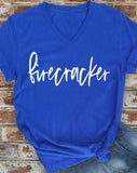 Firecracker V-Neck Tee - *2//COLORS*