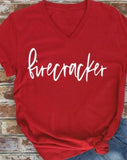 Firecracker V-Neck Tee - *2//COLORS*
