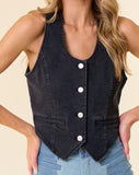 Tailored Denim Vest - *3//COLORS*