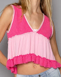 Crop Babydoll Top  *5/COLORS*