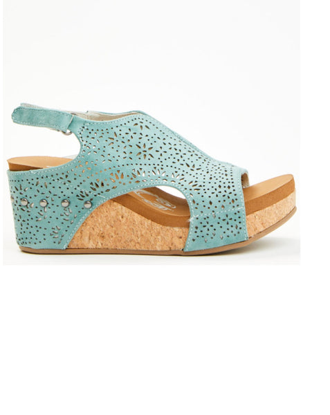 Turquoise Platform Wedge