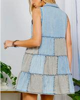 Patchwork Denim Tunic