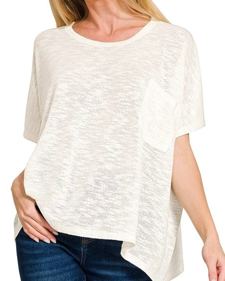 Oversized Slub Hacci Top - 5 Colors