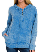 Washed Waffle Hoodie - *3//COLORS*