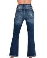 Crop Bootcut Jeans - Dark Wash