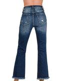 Crop Bootcut Jeans - Dark Wash