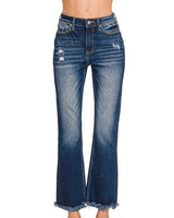 Crop Bootcut Jeans - Dark Wash