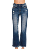 Crop Bootcut Jeans - Dark Wash