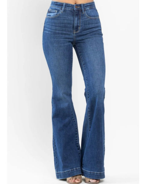 Judy Blue Trouser Flare - Medium Wash