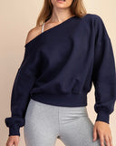Off Shoulder Long Sleeve Sweatshirt *7//COLORS*