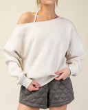 Off Shoulder Long Sleeve Sweatshirt *7//COLORS*