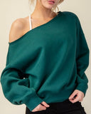Off Shoulder Long Sleeve Sweatshirt *7//COLORS*
