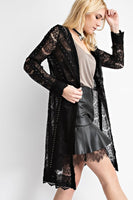 Lace Cardigan w/ Suede & Stud Details 2//COLORS